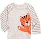 Camiseta estampada de tigre First Impressions para bebês meninos, bege, tamanho 6 a 9 meses