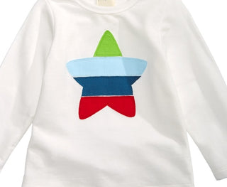 Camiseta infantil First Impressions para meninos com apliques de estrelas Bold Star, tamanho 12 MOS
