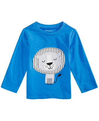 Camiseta estampada de leão para bebê First Impressions, azul, tamanho 18 meses