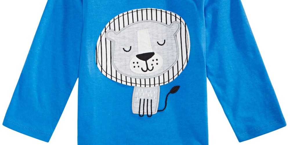 Camiseta estampada de leão para bebê First Impressions, azul, tamanho 18 meses