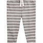 Calça jogger listrada infantil First Impressions cinza tamanho 12 MOS