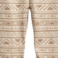 Calça de moletom infantil First Impressions para meninos com estampa geométrica, bege mesclado, tamanho 7
