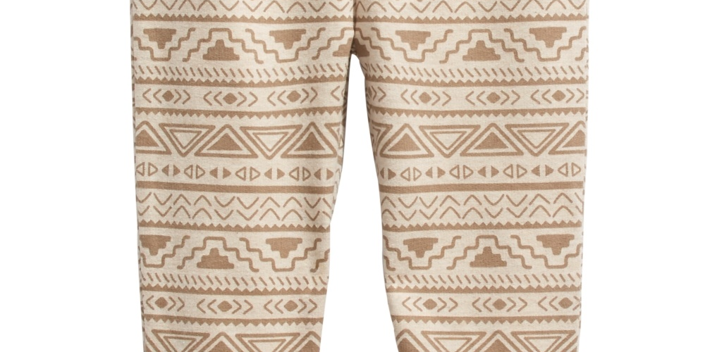 Calça de moletom infantil First Impressions para meninos com estampa geométrica, bege mesclado, tamanho 7