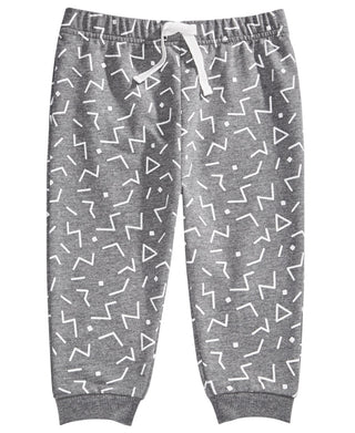 Calça de moletom com estampa geométrica para bebê menino First Impressions, cinza, tamanho 18 meses