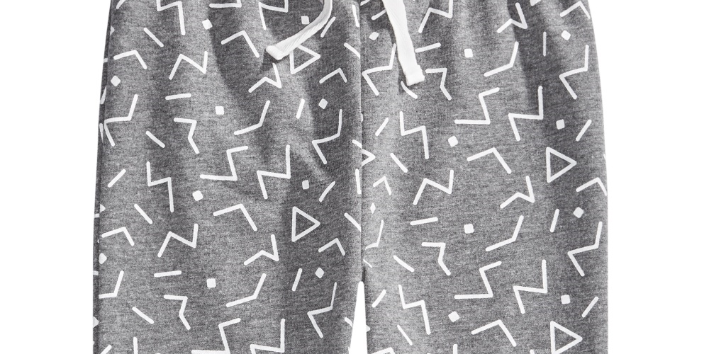 Calça de moletom com estampa geométrica para bebê menino First Impressions, cinza, tamanho 18 meses