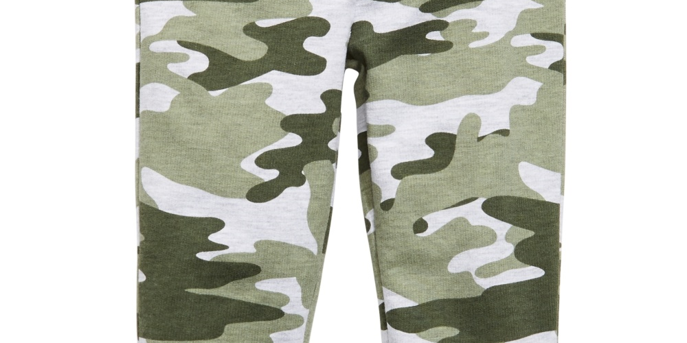 Calça jogger camuflada infantil First Impressions cinza tamanho 3MOS