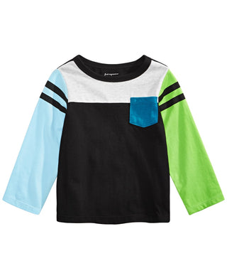 Camiseta infantil First Impressions Colorblocked preta tamanho 2T REG