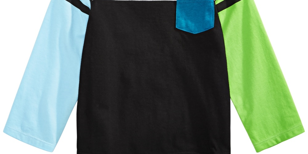 Camiseta infantil First Impressions Colorblocked preta tamanho 2T REG