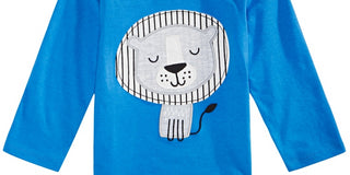 Camiseta estampada de leão para bebê First Impressions, azul, tamanho 24 meses
