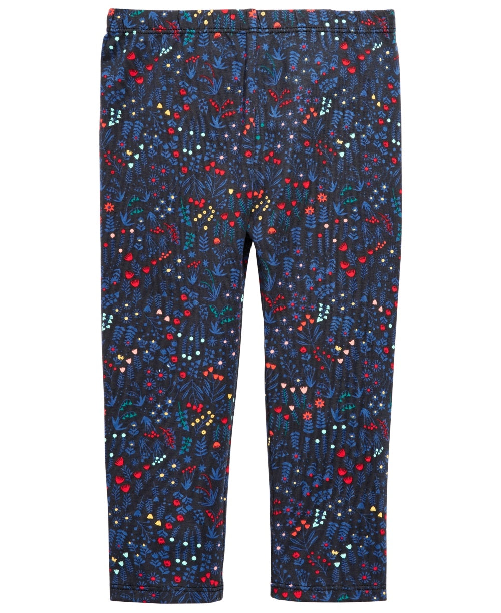 Leggings estampadas florais para bebês meninas First Impressions, pretas, tamanho 24 meses