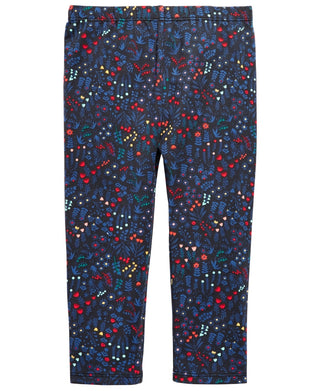 Leggings estampadas florais para bebês meninas First Impressions, pretas, tamanho 24 meses