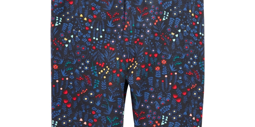 Leggings estampadas florais para bebês meninas First Impressions, pretas, tamanho 24 meses