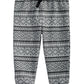 Calça de moletom estampada Fair Isle para meninos First Impressions, cinza, tamanho 18 MO