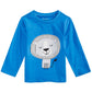 Camiseta infantil estampada com leão First Impressions para meninos, azul, tamanho 3