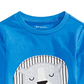 Camiseta infantil estampada com leão First Impressions para meninos, azul, tamanho 3