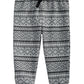 Calça de moletom estampada Fair Isle para meninos First Impressions, cinza, tamanho 24 meses