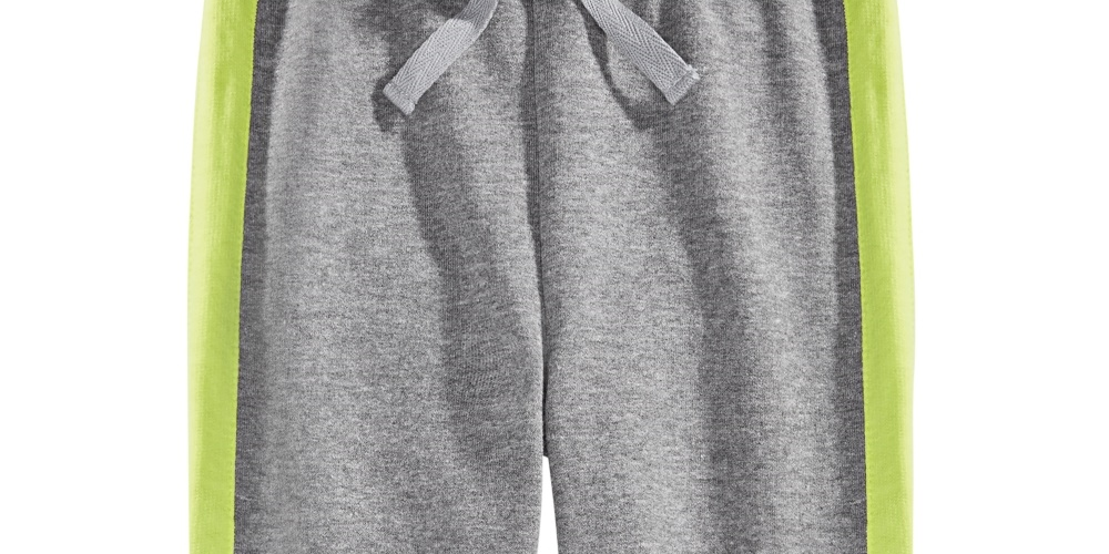 Calça jogger infantil First Impressions com listras laterais para bebês meninos, cinza, tamanho 3