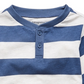 Camiseta Henley Listrada para Menino First Impressions Azul Tamanho 12 MOS
