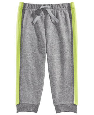 Calça jogger listrada lateral para bebê menino First Impressions cinza tamanho 18 meses