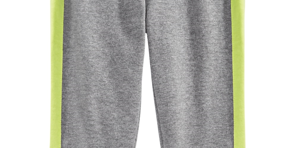 Calça jogger listrada lateral para bebê menino First Impressions cinza tamanho 18 meses