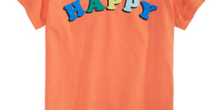 Camiseta de algodão estampada infantil First Impressions, tamanho 2T, laranja, tamanho REG