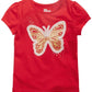 Camiseta infantil borboleta Epic Threads vermelha tamanho 5