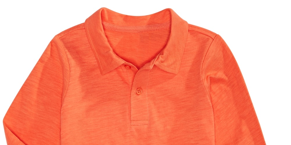 Camisa polo infantil de algodão First Impressions para meninos, laranja, tamanho 12