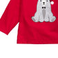 Camiseta estampada com urso de Papai Noel First Impressions para bebê menino, vermelha, tamanho 12 meses