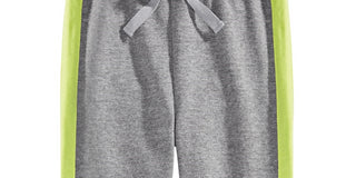 Calça jogger esportiva e fofa com listras laterais First Impressions para meninos, cinza, tamanho 6 MOS