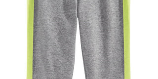 Calça jogger esportiva e fofa com listras laterais First Impressions para meninos, cinza, tamanho 6 MOS
