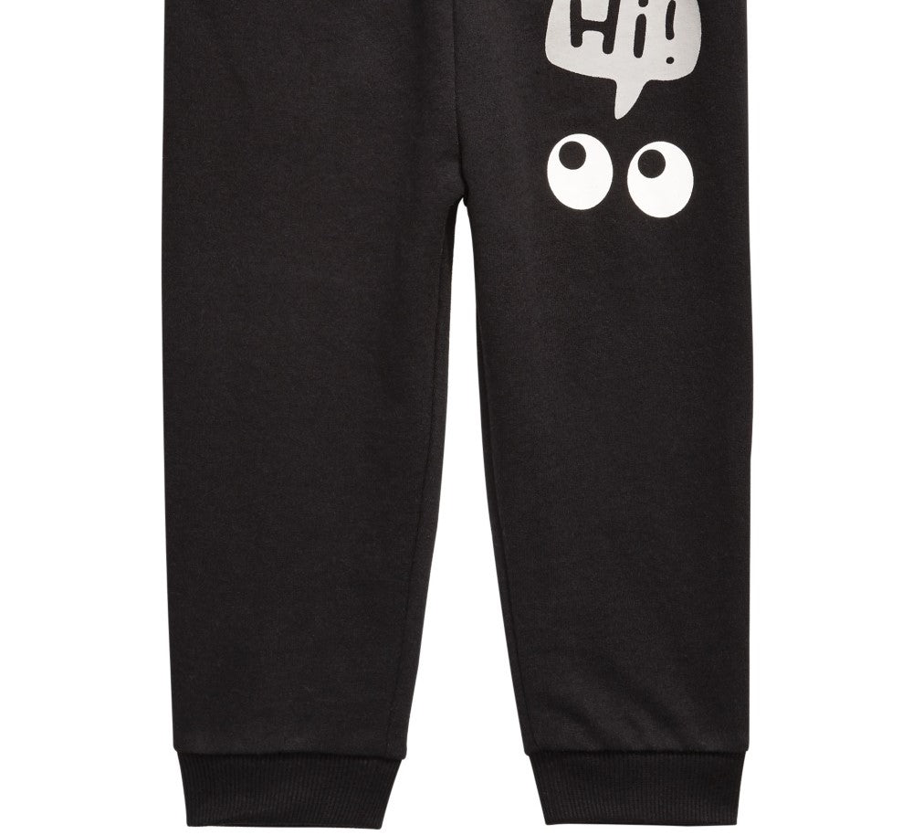 Calça jogger estampada para bebês meninos First Impressions, preta, tamanho 6 a 9 meses