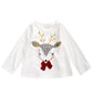 Camiseta infantil First Impressions com laço de rena para meninas, tamanho 2T
