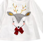 Camiseta infantil First Impressions com laço de rena para meninas, tamanho 2T