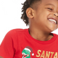 Camiseta infantil masculina com estampa de Papai Noel Saurus da Epic Threads, vermelha, tamanho 2