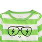 Camiseta infantil de algodão com estampa de rosto listrado First Impressions para bebês meninos, tamanho 18