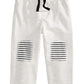 Calça jogger com remendo no joelho para bebê First Impressions, branca, tamanho 3 a 6 meses