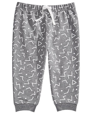 Calça jogger com estampa geométrica para bebê menino First Impressions, cinza, tamanho 24 meses