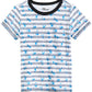 Camiseta listrada infantil Epic Threads Little Boy's Splatter, branca, tamanho 6