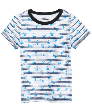 Epic Threads Little Boy's Splatter Stripe T-Shirt White Size 6