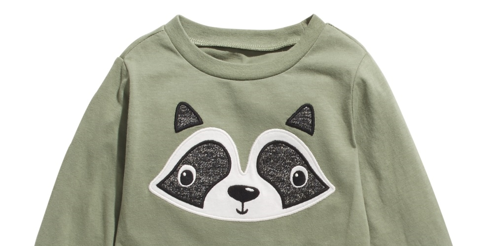 Camiseta infantil de algodão com estampa de guaxinim First Impressions para meninos, verde, tamanho 4T