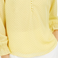 Blusa feminina estampada com babados e punhos Maison Jules, tamanho médio, amarelo, tamanho extragrande