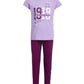 Conjunto de 2 peças de camiseta e calça jogger francesa Champion infantil para meninas, roxo, tamanho 2T