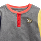 Camiseta infantil Epic Threads com estampa de dinossauro em blocos de cores, cinza, tamanho 3