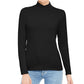 Blusa de gola falsa feminina Style &amp; Co, preta, tamanho pequeno grande