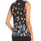 Blusa Calvin Klein Feminina Estampada Sem Mangas Azul Tamanho Pequeno X-Grande