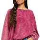 Camiseta feminina Free People 213 vermelha escura tamanho extra pequeno
