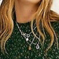 Blusa peplum com gola mandarim e manga comprida estampada feminina Free People, tamanho extra grande, verde