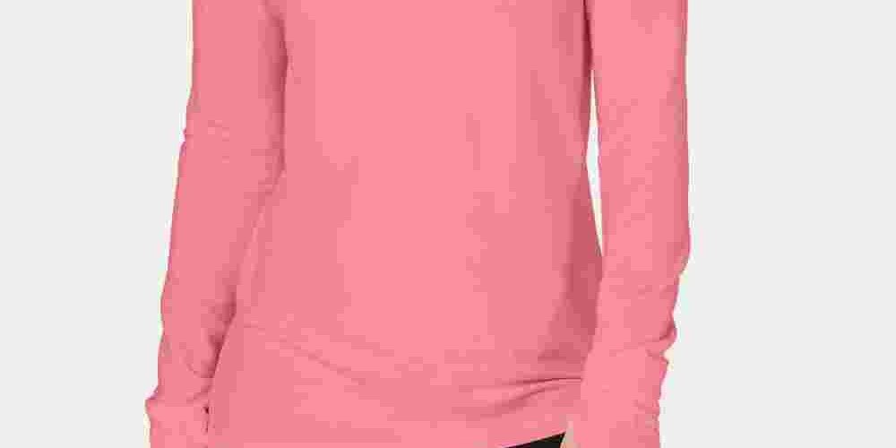 Camiseta feminina de manga comprida Ideology Active Wear Top rosa tamanho pequeno