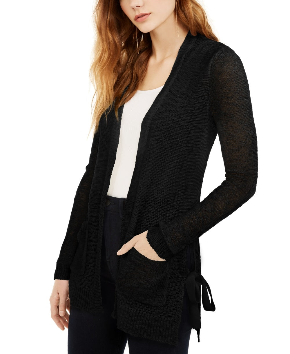 Cardigan com gravata lateral para meninos, preto, tamanho extragrande, da Hooked Up By Iot Junior