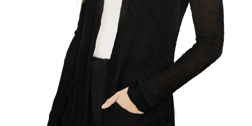 Cardigan com gravata lateral para meninos, preto, tamanho extragrande, da Hooked Up By Iot Junior